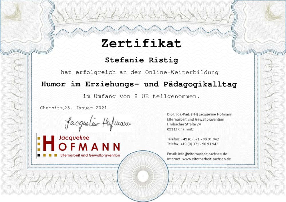 Zertifikat Heilerziehungspflege